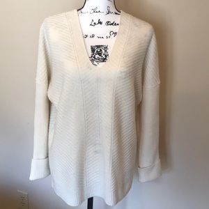 VINCE Cream Wool/Cashmere Sweater